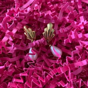 Gold with pearl earrings